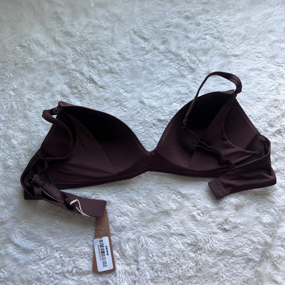 Skims Wireless Form Maternity Nursing Bra Cocoa Brown Size 34C PL-PLG-7704W NWT